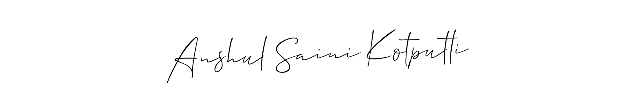 Make a beautiful signature design for name Anshul Saini Kotputli. Use this online signature maker to create a handwritten signature for free. Anshul Saini Kotputli signature style 2 images and pictures png