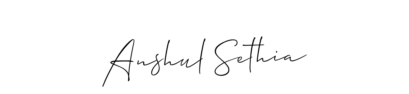 You can use this online signature creator to create a handwritten signature for the name Anshul Sethia. This is the best online autograph maker. Anshul Sethia signature style 2 images and pictures png
