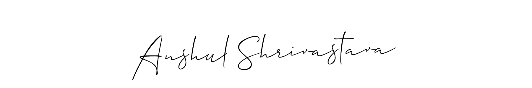 Also we have Anshul Shrivastava name is the best signature style. Create professional handwritten signature collection using Allison_Script autograph style. Anshul Shrivastava signature style 2 images and pictures png