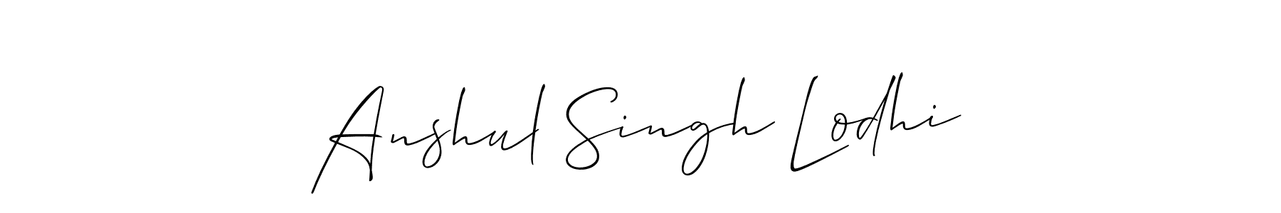 Anshul Singh Lodhi stylish signature style. Best Handwritten Sign (Allison_Script) for my name. Handwritten Signature Collection Ideas for my name Anshul Singh Lodhi. Anshul Singh Lodhi signature style 2 images and pictures png