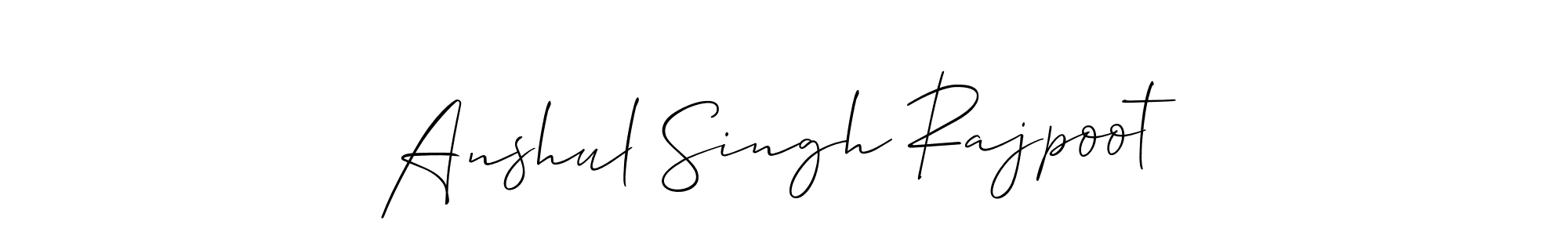 Make a beautiful signature design for name Anshul Singh Rajpoot. With this signature (Allison_Script) style, you can create a handwritten signature for free. Anshul Singh Rajpoot signature style 2 images and pictures png