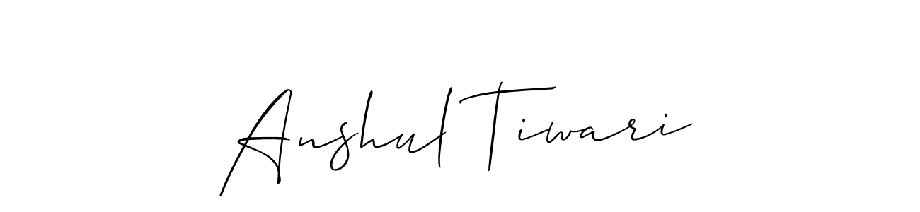 You should practise on your own different ways (Allison_Script) to write your name (Anshul Tiwari) in signature. don't let someone else do it for you. Anshul Tiwari signature style 2 images and pictures png