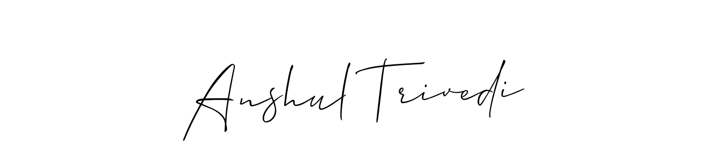 This is the best signature style for the Anshul Trivedi name. Also you like these signature font (Allison_Script). Mix name signature. Anshul Trivedi signature style 2 images and pictures png