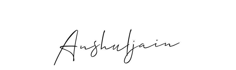 Similarly Allison_Script is the best handwritten signature design. Signature creator online .You can use it as an online autograph creator for name Anshuljain. Anshuljain signature style 2 images and pictures png