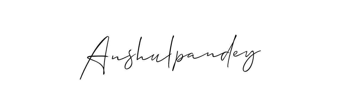 Anshulpandey stylish signature style. Best Handwritten Sign (Allison_Script) for my name. Handwritten Signature Collection Ideas for my name Anshulpandey. Anshulpandey signature style 2 images and pictures png