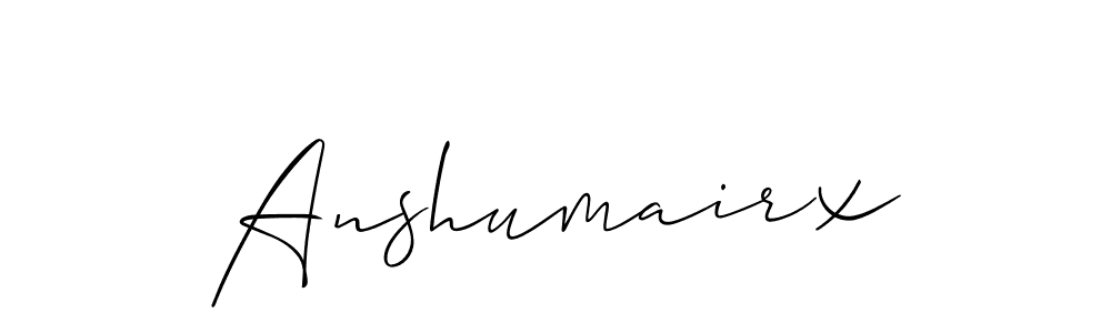 Also You can easily find your signature by using the search form. We will create Anshumairx name handwritten signature images for you free of cost using Allison_Script sign style. Anshumairx signature style 2 images and pictures png