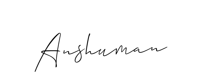 The best way (Allison_Script) to make a short signature is to pick only two or three words in your name. The name Anshuman include a total of six letters. For converting this name. Anshuman signature style 2 images and pictures png