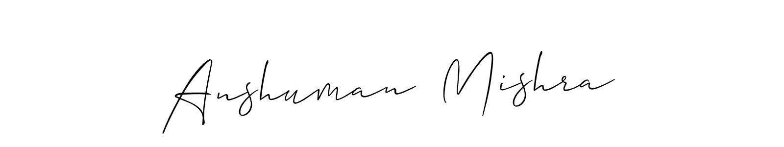 The best way (Allison_Script) to make a short signature is to pick only two or three words in your name. The name Anshuman  Mishra include a total of six letters. For converting this name. Anshuman  Mishra signature style 2 images and pictures png