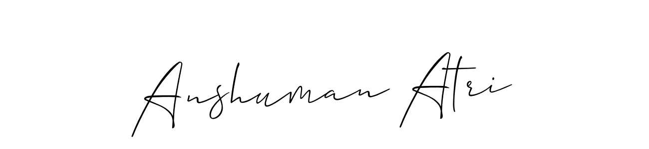 It looks lik you need a new signature style for name Anshuman Atri. Design unique handwritten (Allison_Script) signature with our free signature maker in just a few clicks. Anshuman Atri signature style 2 images and pictures png