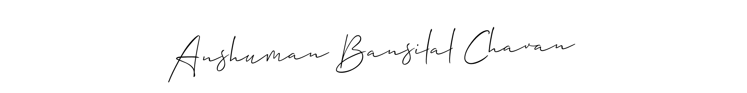 Anshuman Bansilal Chavan stylish signature style. Best Handwritten Sign (Allison_Script) for my name. Handwritten Signature Collection Ideas for my name Anshuman Bansilal Chavan. Anshuman Bansilal Chavan signature style 2 images and pictures png