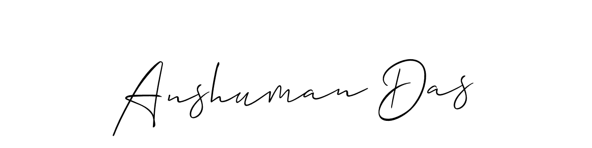 You should practise on your own different ways (Allison_Script) to write your name (Anshuman Das) in signature. don't let someone else do it for you. Anshuman Das signature style 2 images and pictures png