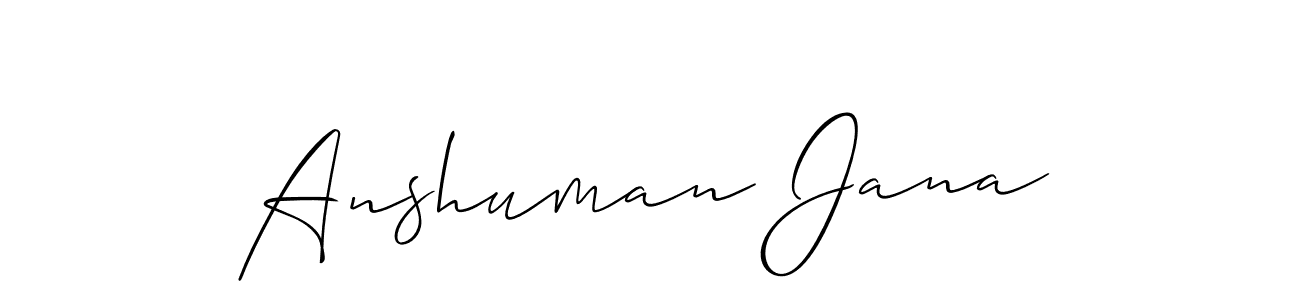 Anshuman Jana stylish signature style. Best Handwritten Sign (Allison_Script) for my name. Handwritten Signature Collection Ideas for my name Anshuman Jana. Anshuman Jana signature style 2 images and pictures png