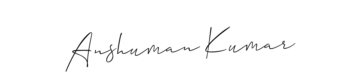 Similarly Allison_Script is the best handwritten signature design. Signature creator online .You can use it as an online autograph creator for name Anshuman Kumar. Anshuman Kumar signature style 2 images and pictures png