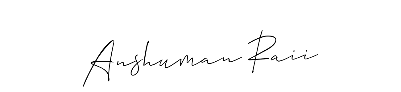 Make a short Anshuman Raii signature style. Manage your documents anywhere anytime using Allison_Script. Create and add eSignatures, submit forms, share and send files easily. Anshuman Raii signature style 2 images and pictures png