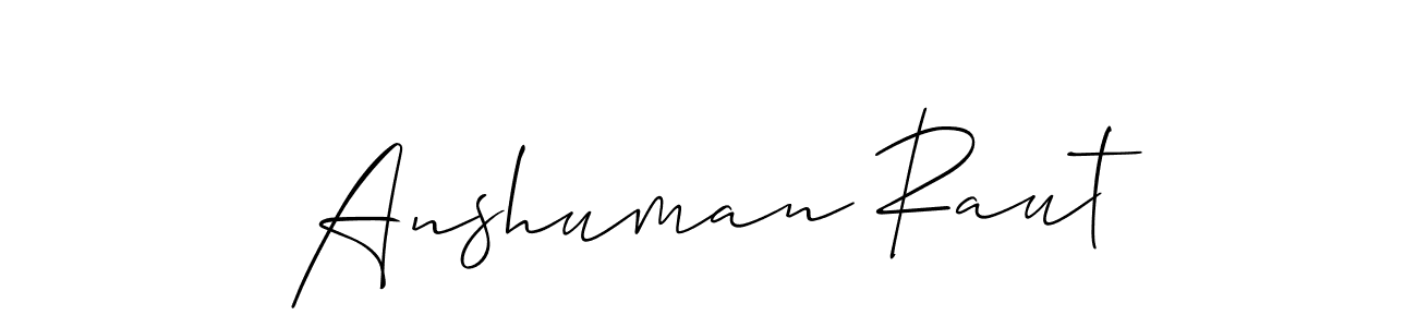 Design your own signature with our free online signature maker. With this signature software, you can create a handwritten (Allison_Script) signature for name Anshuman Raut. Anshuman Raut signature style 2 images and pictures png