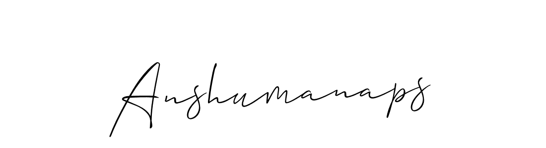 Make a beautiful signature design for name Anshumanaps. With this signature (Allison_Script) style, you can create a handwritten signature for free. Anshumanaps signature style 2 images and pictures png