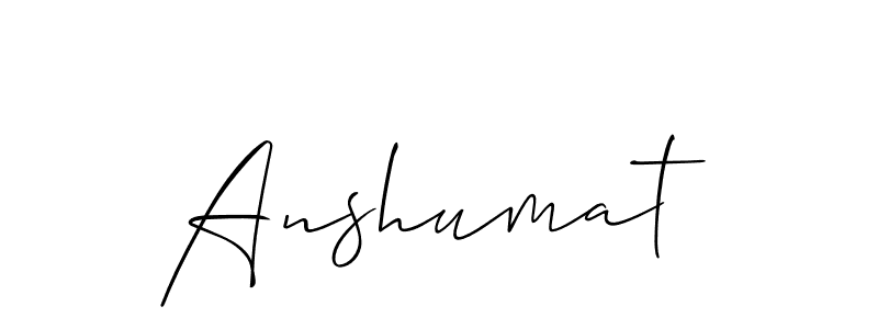 Also we have Anshumat name is the best signature style. Create professional handwritten signature collection using Allison_Script autograph style. Anshumat signature style 2 images and pictures png