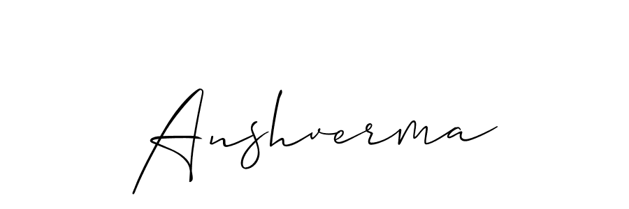 if you are searching for the best signature style for your name Anshverma. so please give up your signature search. here we have designed multiple signature styles  using Allison_Script. Anshverma signature style 2 images and pictures png