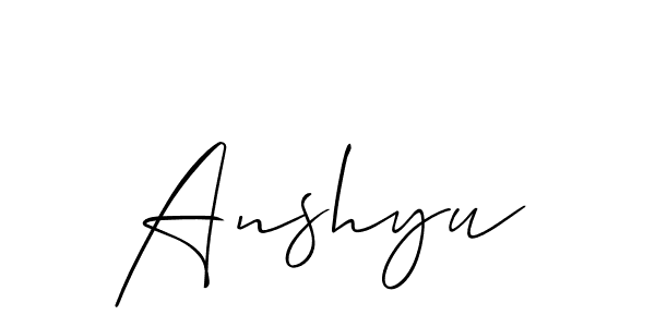 if you are searching for the best signature style for your name Anshyu. so please give up your signature search. here we have designed multiple signature styles  using Allison_Script. Anshyu signature style 2 images and pictures png