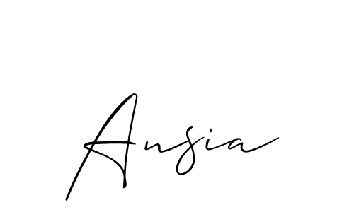 You should practise on your own different ways (Allison_Script) to write your name (Ansia) in signature. don't let someone else do it for you. Ansia signature style 2 images and pictures png