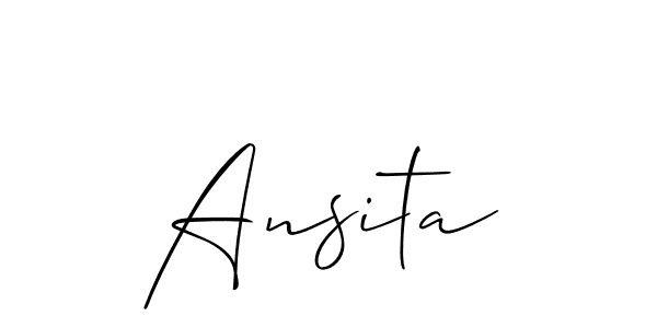 Ansita stylish signature style. Best Handwritten Sign (Allison_Script) for my name. Handwritten Signature Collection Ideas for my name Ansita. Ansita signature style 2 images and pictures png