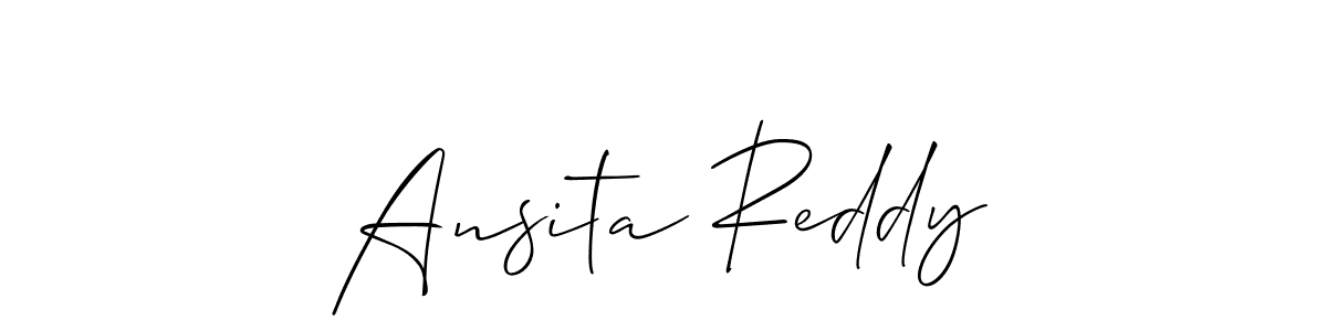 Design your own signature with our free online signature maker. With this signature software, you can create a handwritten (Allison_Script) signature for name Ansita Reddy. Ansita Reddy signature style 2 images and pictures png