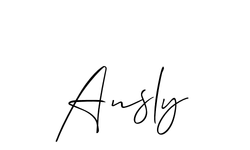 Best and Professional Signature Style for Ansly. Allison_Script Best Signature Style Collection. Ansly signature style 2 images and pictures png