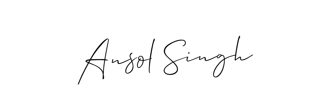 This is the best signature style for the Ansol Singh name. Also you like these signature font (Allison_Script). Mix name signature. Ansol Singh signature style 2 images and pictures png