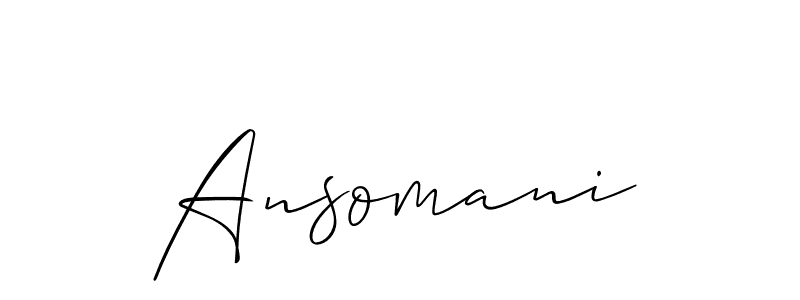 Also You can easily find your signature by using the search form. We will create Ansomani name handwritten signature images for you free of cost using Allison_Script sign style. Ansomani signature style 2 images and pictures png