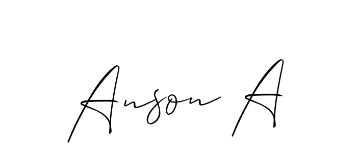 Make a beautiful signature design for name Anson A. Use this online signature maker to create a handwritten signature for free. Anson A signature style 2 images and pictures png
