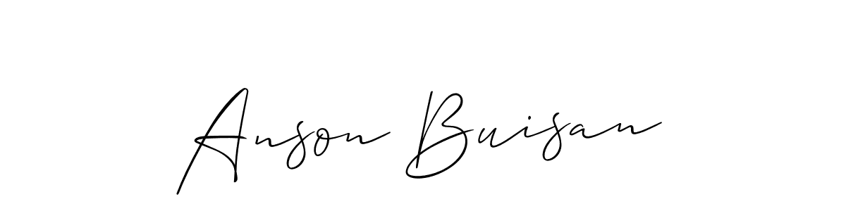 Create a beautiful signature design for name Anson Buisan. With this signature (Allison_Script) fonts, you can make a handwritten signature for free. Anson Buisan signature style 2 images and pictures png
