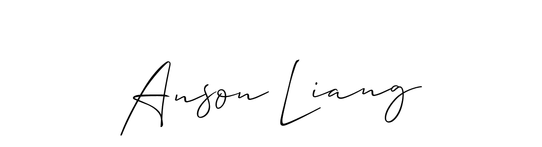 How to make Anson Liang signature? Allison_Script is a professional autograph style. Create handwritten signature for Anson Liang name. Anson Liang signature style 2 images and pictures png