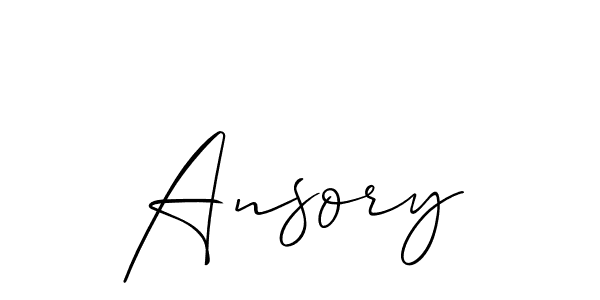 Design your own signature with our free online signature maker. With this signature software, you can create a handwritten (Allison_Script) signature for name Ansory. Ansory signature style 2 images and pictures png