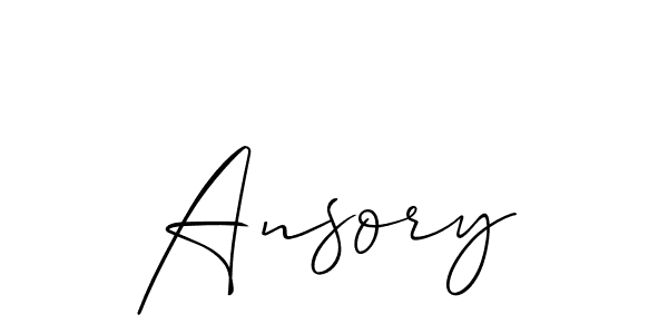 Allison_Script is a professional signature style that is perfect for those who want to add a touch of class to their signature. It is also a great choice for those who want to make their signature more unique. Get Ansory name to fancy signature for free. Ansory signature style 2 images and pictures png
