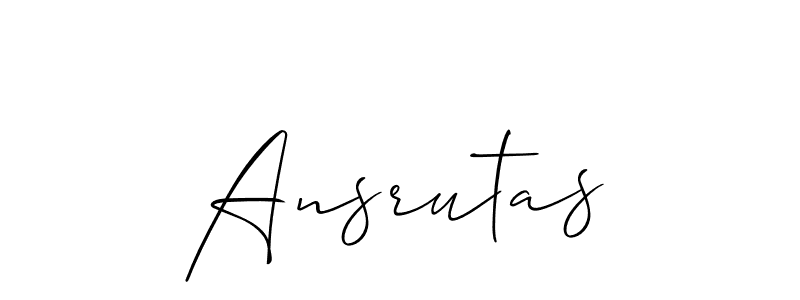 Also You can easily find your signature by using the search form. We will create Ansrutas name handwritten signature images for you free of cost using Allison_Script sign style. Ansrutas signature style 2 images and pictures png