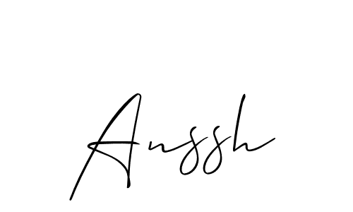 Design your own signature with our free online signature maker. With this signature software, you can create a handwritten (Allison_Script) signature for name Anssh. Anssh signature style 2 images and pictures png