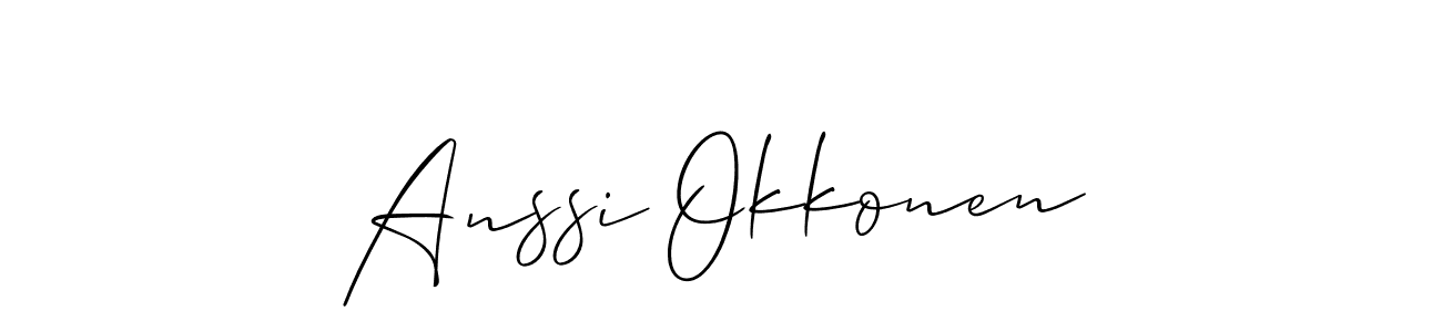 How to Draw Anssi Okkonen signature style? Allison_Script is a latest design signature styles for name Anssi Okkonen. Anssi Okkonen signature style 2 images and pictures png