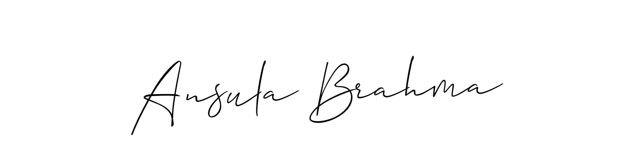 Make a beautiful signature design for name Ansula Brahma. Use this online signature maker to create a handwritten signature for free. Ansula Brahma signature style 2 images and pictures png