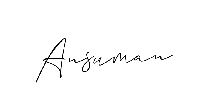 Allison_Script is a professional signature style that is perfect for those who want to add a touch of class to their signature. It is also a great choice for those who want to make their signature more unique. Get Ansuman name to fancy signature for free. Ansuman signature style 2 images and pictures png