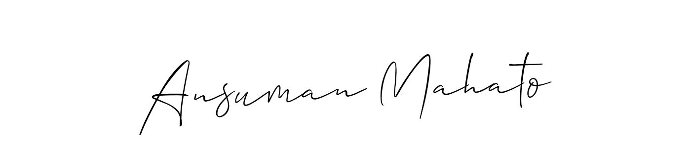 How to Draw Ansuman Mahato signature style? Allison_Script is a latest design signature styles for name Ansuman Mahato. Ansuman Mahato signature style 2 images and pictures png