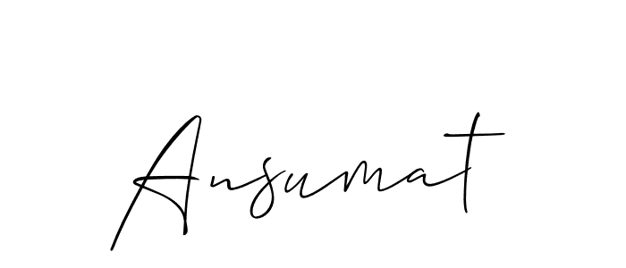 You can use this online signature creator to create a handwritten signature for the name Ansumat. This is the best online autograph maker. Ansumat signature style 2 images and pictures png