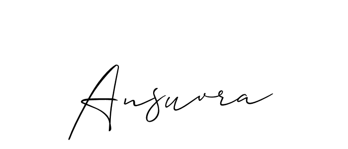 You can use this online signature creator to create a handwritten signature for the name Ansuvra. This is the best online autograph maker. Ansuvra signature style 2 images and pictures png