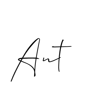 How to make Ant signature? Allison_Script is a professional autograph style. Create handwritten signature for Ant name. Ant signature style 2 images and pictures png