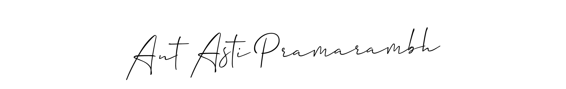 Use a signature maker to create a handwritten signature online. With this signature software, you can design (Allison_Script) your own signature for name Ant Asti Pramarambh. Ant Asti Pramarambh signature style 2 images and pictures png
