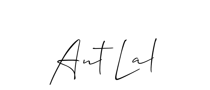 Create a beautiful signature design for name Ant Lal. With this signature (Allison_Script) fonts, you can make a handwritten signature for free. Ant Lal signature style 2 images and pictures png