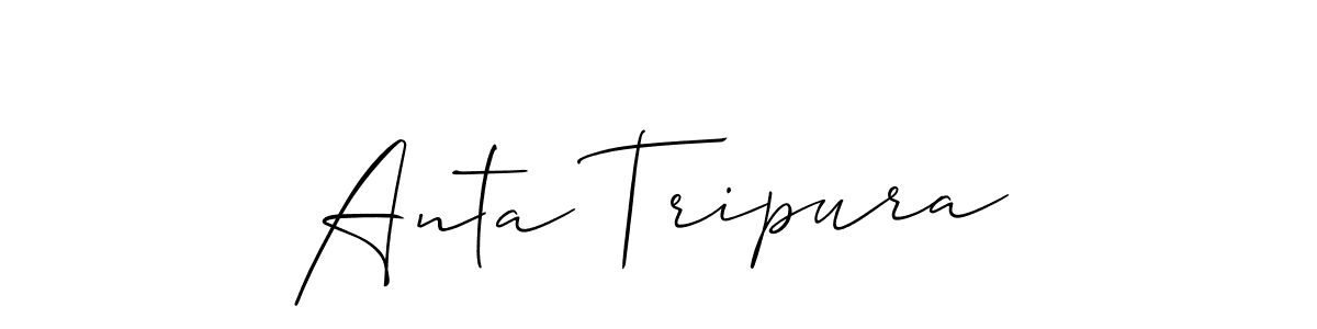 You should practise on your own different ways (Allison_Script) to write your name (Anta Tripura) in signature. don't let someone else do it for you. Anta Tripura signature style 2 images and pictures png