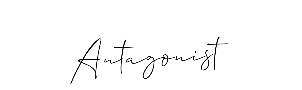 Create a beautiful signature design for name Antagonist. With this signature (Allison_Script) fonts, you can make a handwritten signature for free. Antagonist signature style 2 images and pictures png