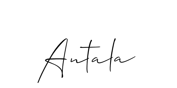 Make a beautiful signature design for name Antala. With this signature (Allison_Script) style, you can create a handwritten signature for free. Antala signature style 2 images and pictures png