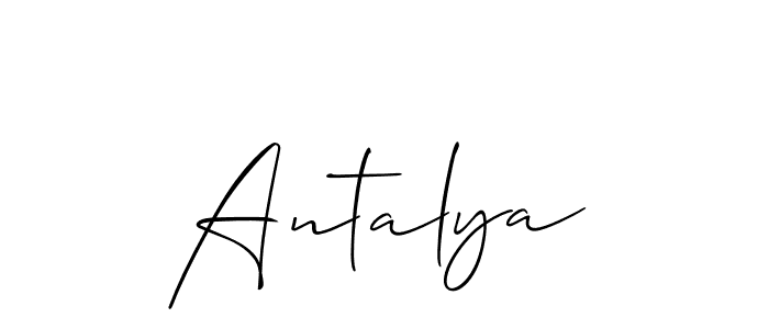 Also You can easily find your signature by using the search form. We will create Antalya name handwritten signature images for you free of cost using Allison_Script sign style. Antalya signature style 2 images and pictures png