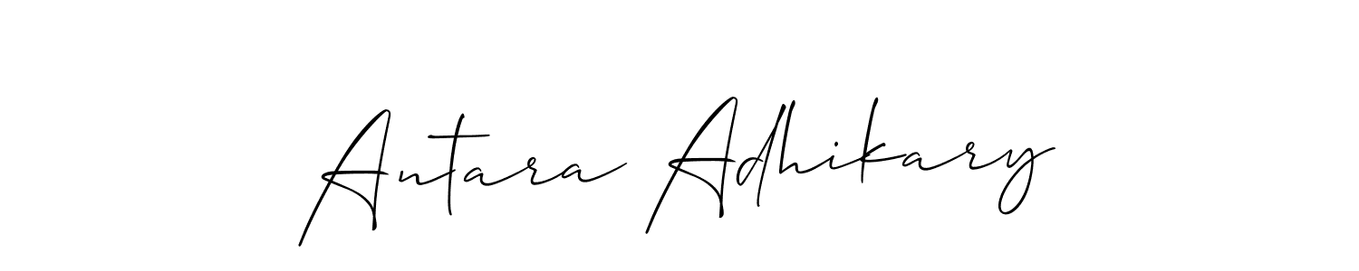 It looks lik you need a new signature style for name Antara Adhikary. Design unique handwritten (Allison_Script) signature with our free signature maker in just a few clicks. Antara Adhikary signature style 2 images and pictures png